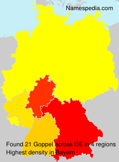 Surname Goppel in Germany Surname Goppel in Germany
