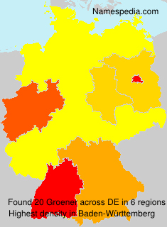 Surname Groener in Germany Surname Groener in Germany