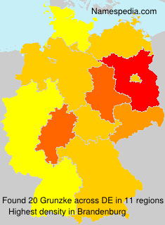 Surname Grunzke in Germany Surname Grunzke in Germany