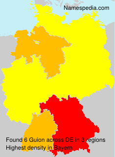 Surname Guion in Germany Surname Guion in Germany