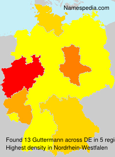 Surname Guttermann in Germany Surname Guttermann in Germany