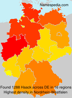 Surname Haack in Germany Surname Haack in Germany