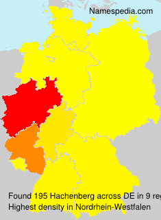 Surname Hachenberg in Germany Surname Hachenberg in Germany