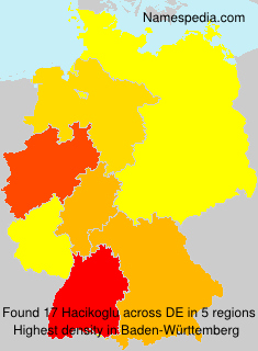 Surname Hacikoglu in Germany Surname Hacikoglu in Germany