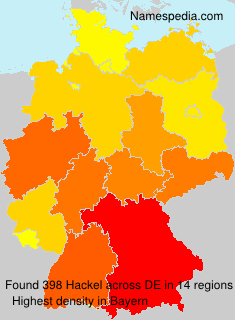 Surname Hackel in Germany Surname Hackel in Germany