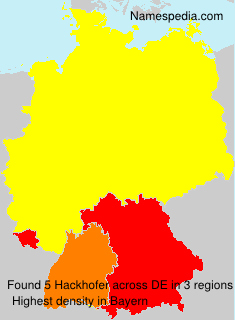 Surname Hackhofer in Germany Surname Hackhofer in Germany