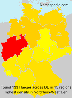 Surname Haeger in Germany Surname Haeger in Germany