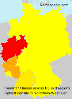 Surname Haeser in Germany Surname Haeser in Germany