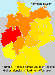 Surname Haeske in Germany Surname Haeske in Germany
