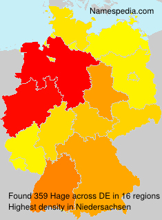 Surname Hage in Germany Surname Hage in Germany