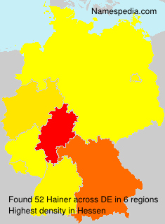 Surname Hainer in Germany Surname Hainer in Germany