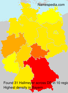 Surname Hallmeyer in Germany Surname Hallmeyer in Germany