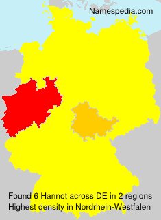 Surname Hannot in Germany Surname Hannot in Germany