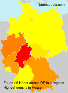 Surname Hanst in Germany Surname Hanst in Germany