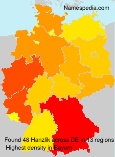 Surname Hanzlik in Germany Surname Hanzlik in Germany