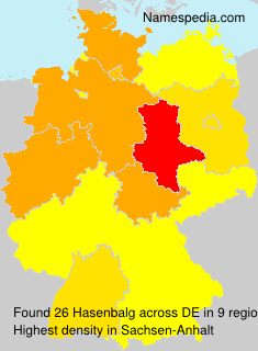 Surname Hasenbalg in Germany Surname Hasenbalg in Germany