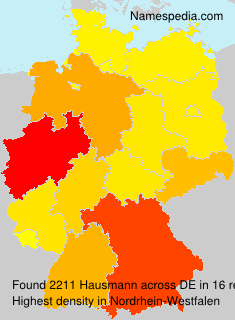 Surname Hausmann in Germany Surname Hausmann in Germany