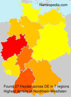 Surname Haydar in Germany Surname Haydar in Germany
