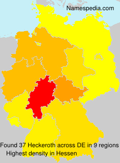 Surname Heckeroth in Germany Surname Heckeroth in Germany