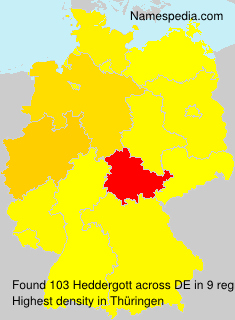 Surname Heddergott in Germany Surname Heddergott in Germany