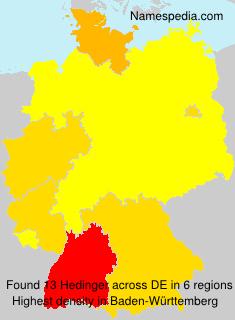 Surname Hedinger in Germany Surname Hedinger in Germany