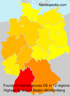 Surname Heintel in Germany Surname Heintel in Germany