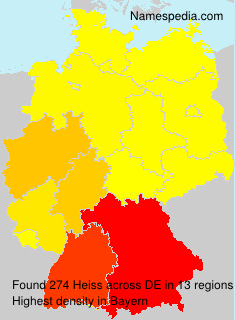 Surname Heiss in Germany Surname Heiss in Germany