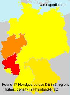 Surname Hendges in Germany Surname Hendges in Germany