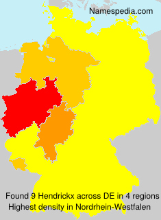 Surname Hendrickx in Germany Surname Hendrickx in Germany