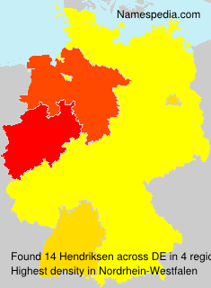 Surname Hendriksen in Germany Surname Hendriksen in Germany