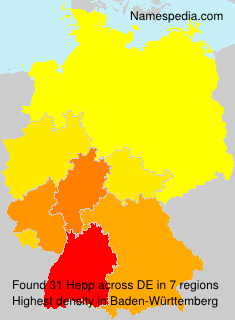 Surname Hepp in Germany Surname Hepp in Germany
