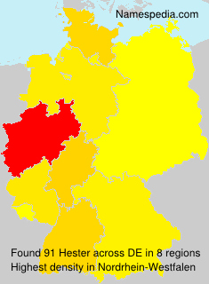 Surname Hester in Germany Surname Hester in Germany