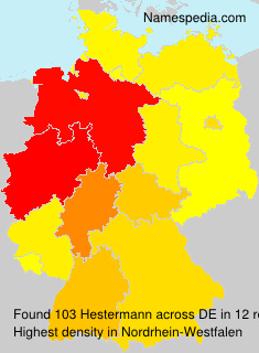 Surname Hestermann in Germany Surname Hestermann in Germany