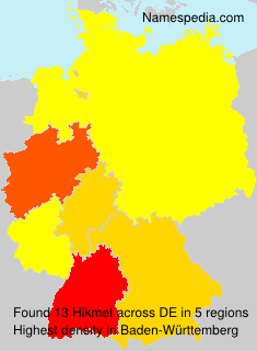Surname Hikmet in Germany Surname Hikmet in Germany