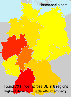 Surname Hinder in Germany Surname Hinder in Germany