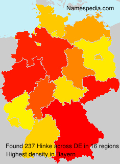 Surname Hinke in Germany Surname Hinke in Germany