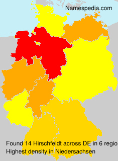 Surname Hirschfeldt in Germany Surname Hirschfeldt in Germany