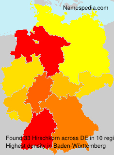 Surname Hirschkorn in Germany Surname Hirschkorn in Germany