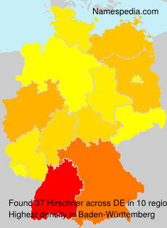 Surname Hirschner in Germany Surname Hirschner in Germany
