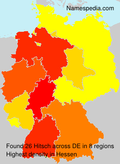 Surname Hitsch in Germany Surname Hitsch in Germany