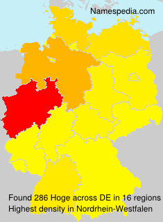 Surname Hoge in Germany Surname Hoge in Germany