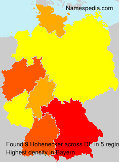 Surname Hohenecker in Germany Surname Hohenecker in Germany