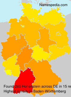 Surname Hohenstein in Germany Surname Hohenstein in Germany