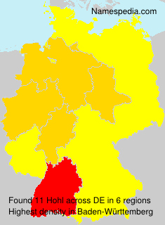 Surname Hohl in Germany Surname Hohl in Germany