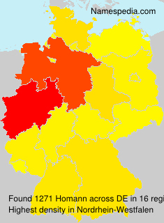 Surname Homann in Germany Surname Homann in Germany