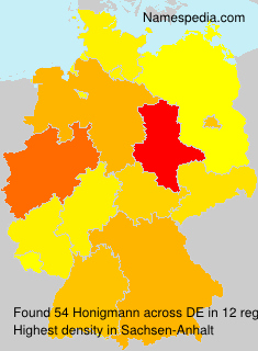 Surname Honigmann in Germany Surname Honigmann in Germany