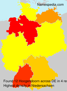 Surname Hoogendoorn in Germany Surname Hoogendoorn in Germany