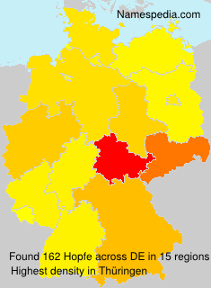 Surname Hopfe in Germany Surname Hopfe in Germany