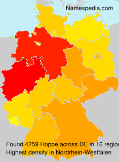 Surname Hoppe in Germany Surname Hoppe in Germany