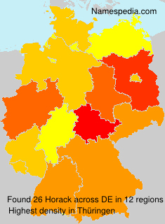 Surname Horack in Germany Surname Horack in Germany